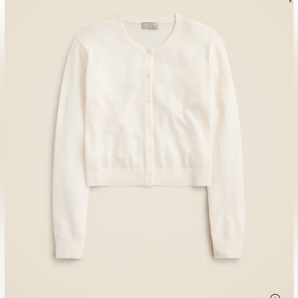 J.Crew Women's Featherweight shrunken cashmere cardigan sweater $168